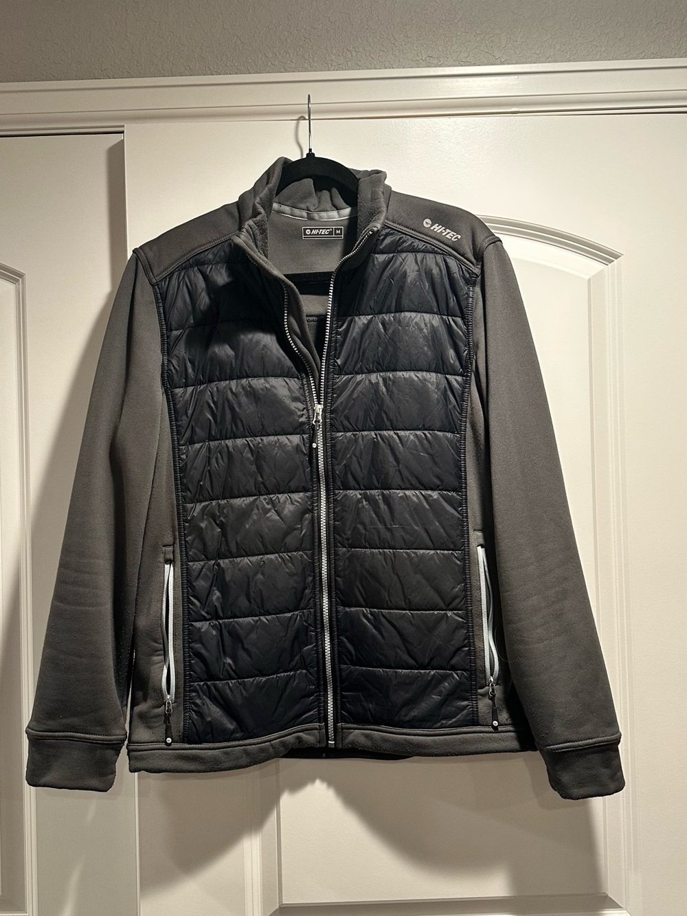 Hi-Tec Men's Hybrid Quilted Jacket - Black & Gray